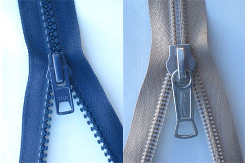 ykk rits links opti rits rechts